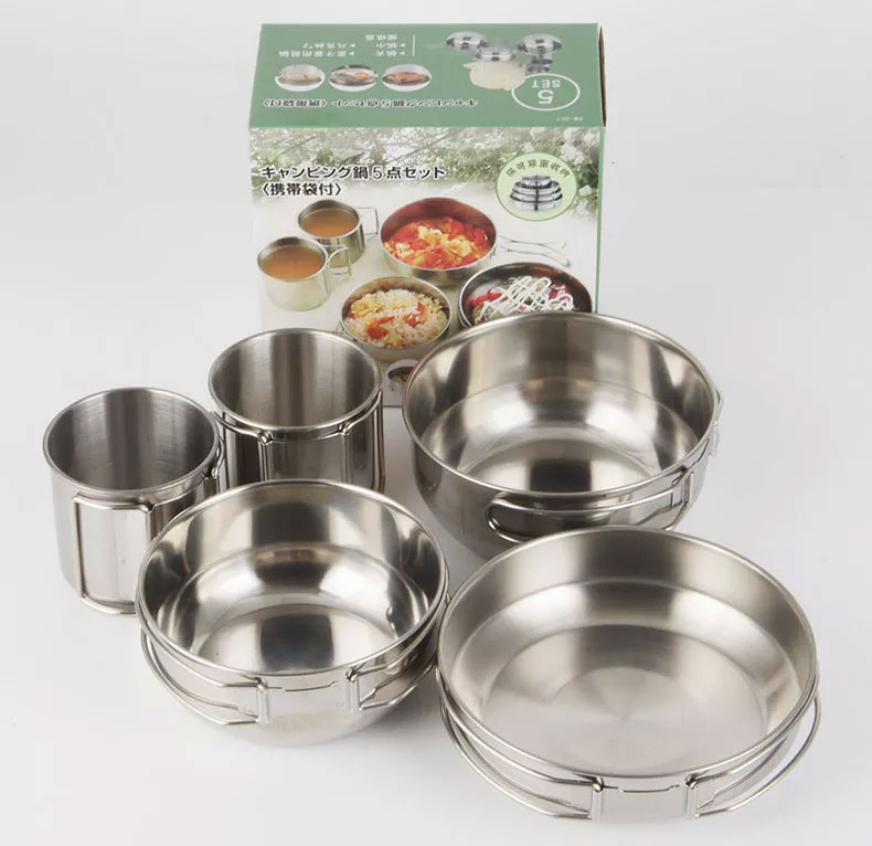 Camping Cooking Box Set - Conjunto de Panelas e Utensílios de