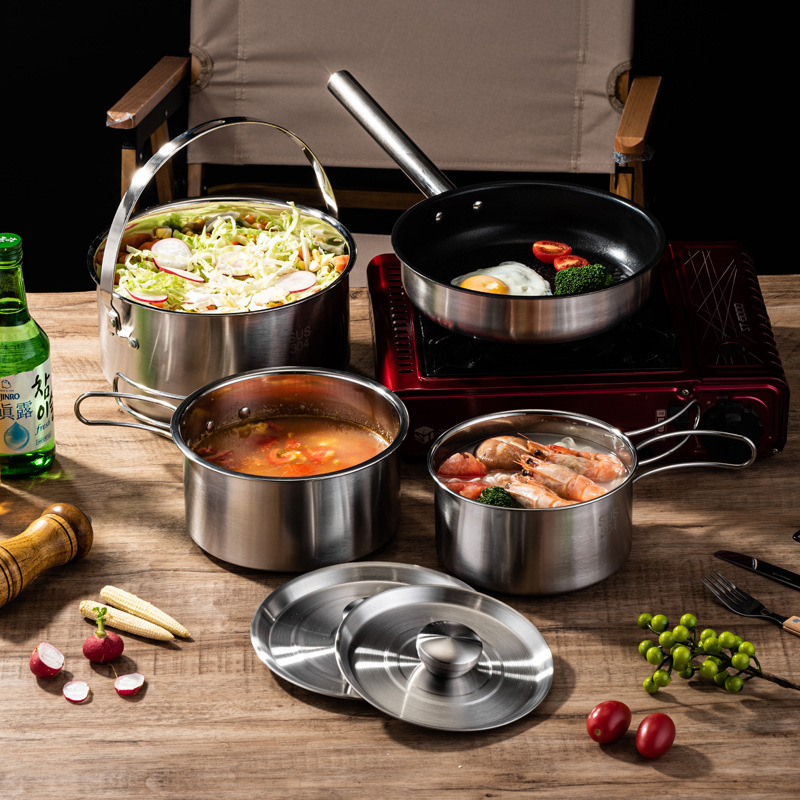 Camping Cooking Box Set - Conjunto de Utensílios de Cozinha Portátil