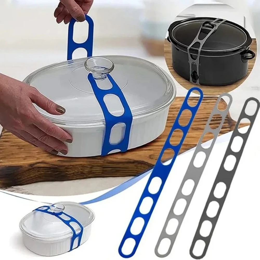 Camping Cooking Utilities - Suporte de Silicone Reutilizável para Tampas