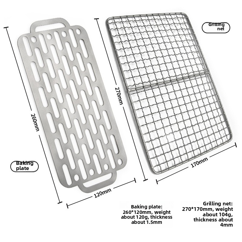 Camping Cooking Mesh - Malha de titânio puro para churrasco