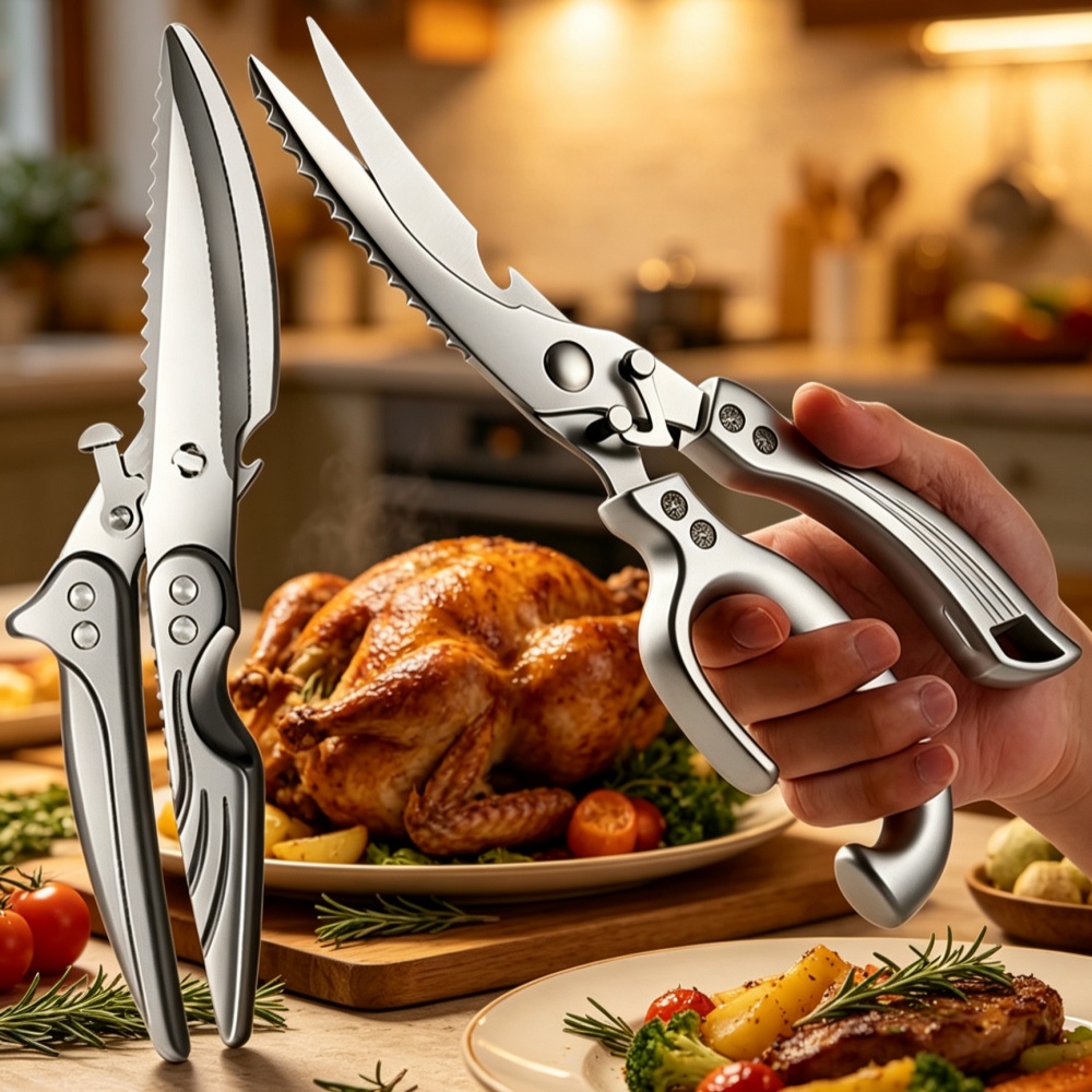 Camping Cooking Kitchen - Tesoura Robusta Multiuso de Aço Inoxidável