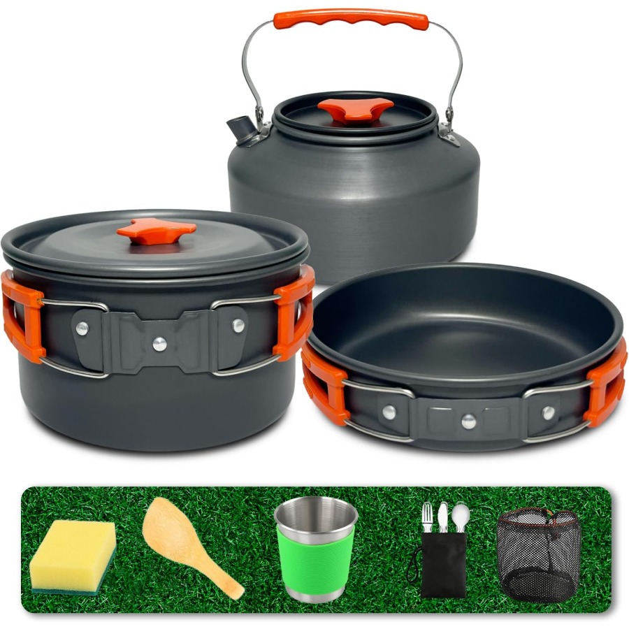 Camping Cooking Set - Conjunto de Utensílios de Cozinha para