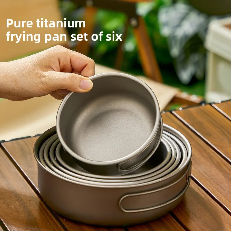 Camping Cooking Mesh - Conjunto de panela de titânio ao