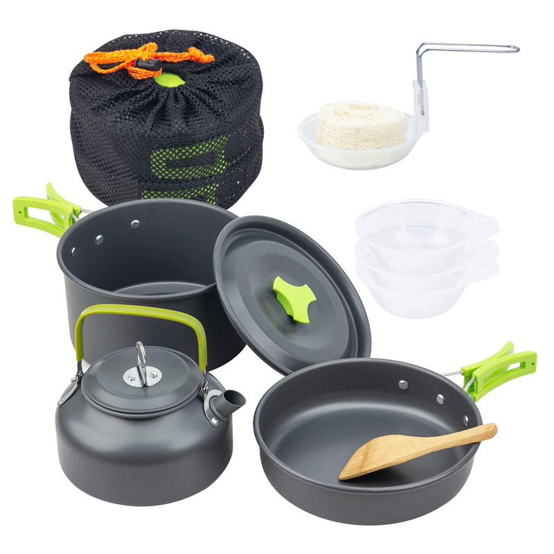 Camping Cooking Box Set - Kit de panelas para acampamento ao