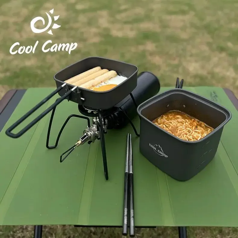 Pote quadrado dobrável para ac - Camping Cooking Box Set avaliação e preço