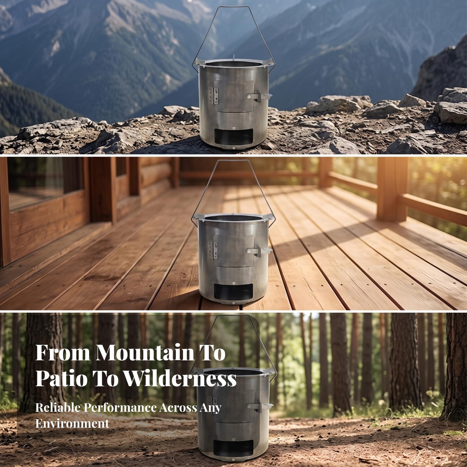 Fogão a Lenha Econômico para C - Camping Cooking Meals avaliação e preço