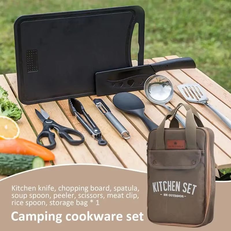 Conjunto de Utensílios de Cozi - Camping Cooking Utensil Set avaliação e preço