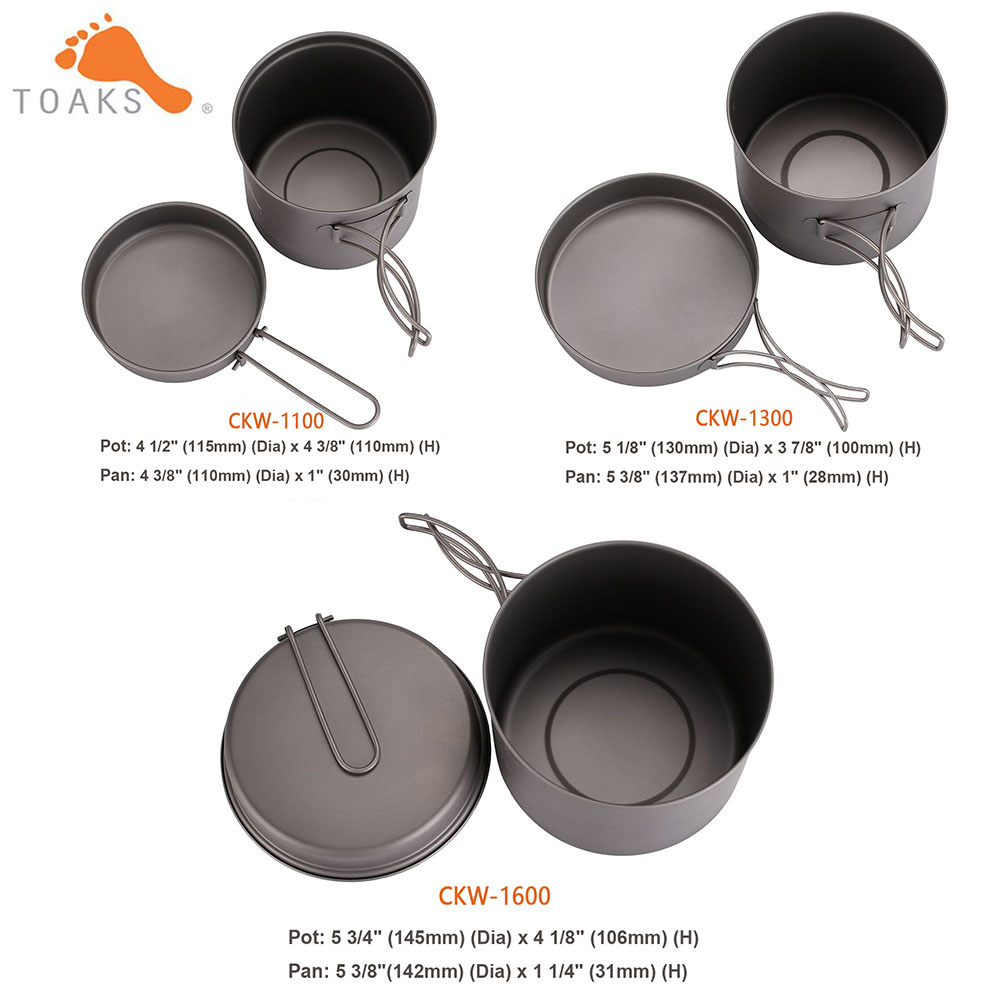 TOAKS-Conjunto De Panelas De T - Camping Cooking Utensil Set avaliação e preço