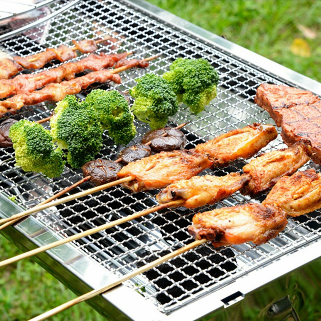 1 pçs/2 pçs 50*38cm churrasque - Camping Cooking Mesh avaliação e preço