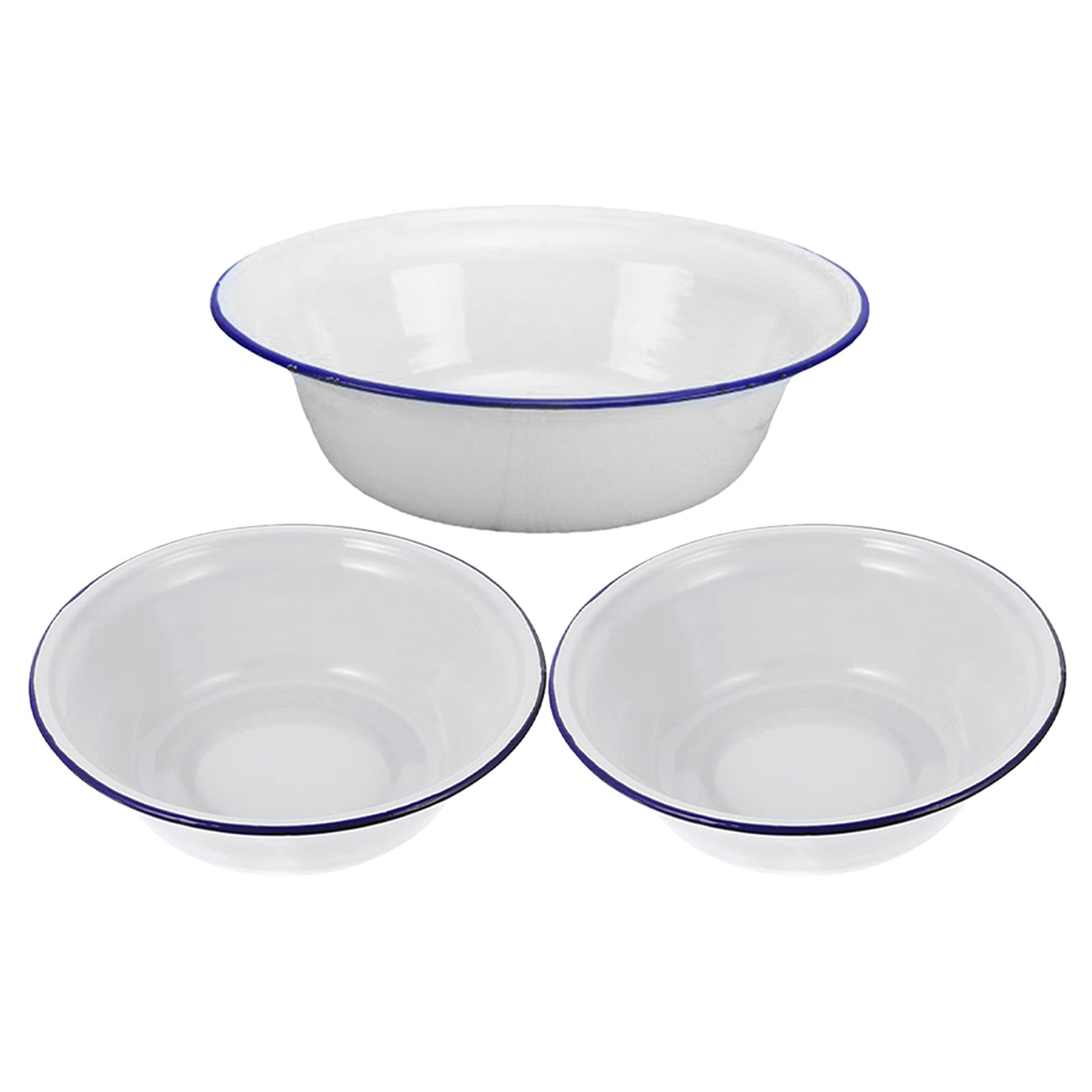 Conjunto de 3 Tigelas Esmaltad - Vintage Camping Cooking Set avaliação e preço