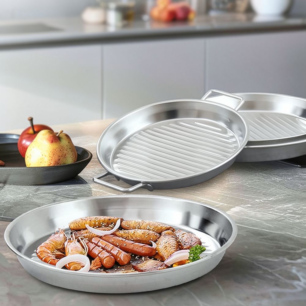 Chapa de Grelha Portátil em Aç - Camping Cooking Kitchen avaliação e preço