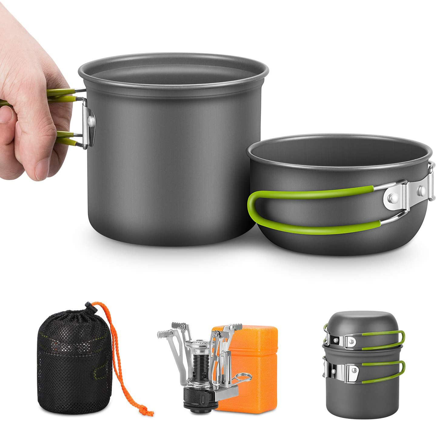 Kit de panelas de acampamento  - Camping Cooking Box Set avaliação e preço
