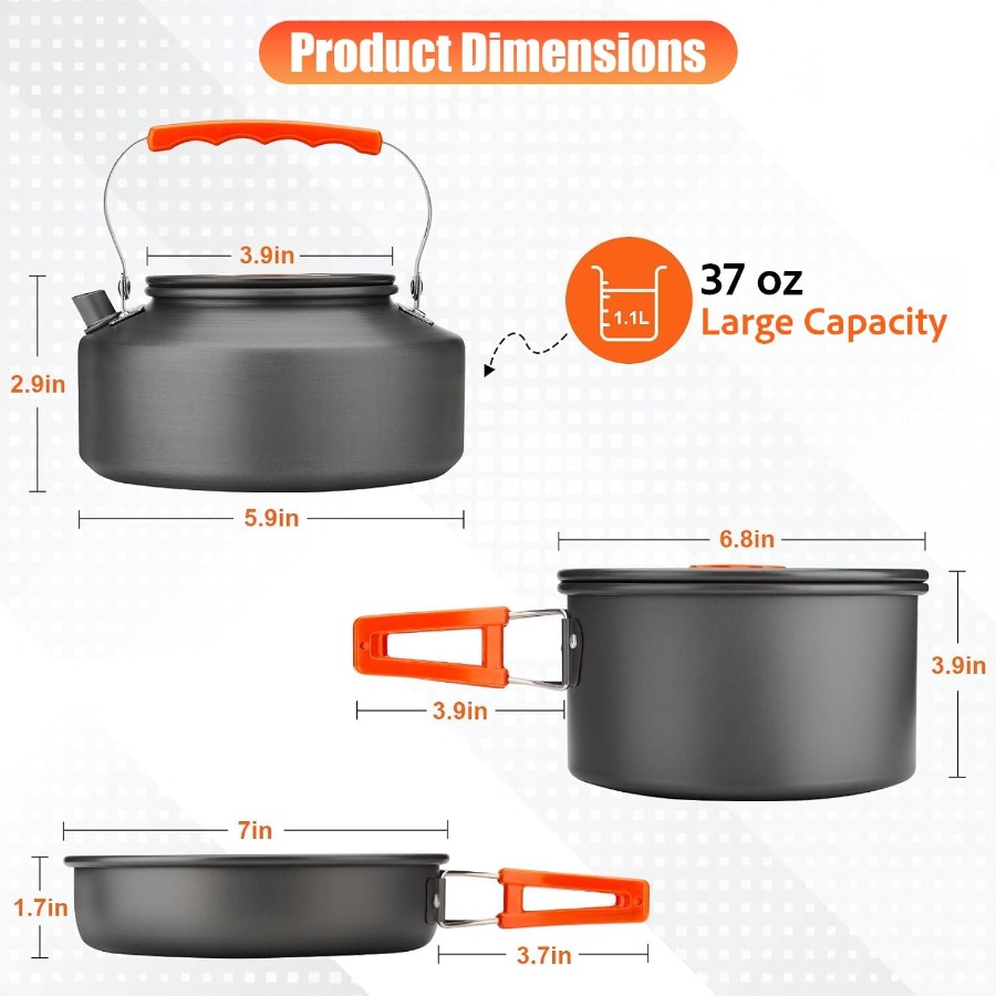 Conjunto de Utensílios de Cozi - Camping Cooking Set avaliação e preço