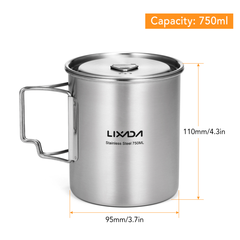 Lixada-Caneca de aço inoxidáve - Camping Cooking Mesh avaliação e preço