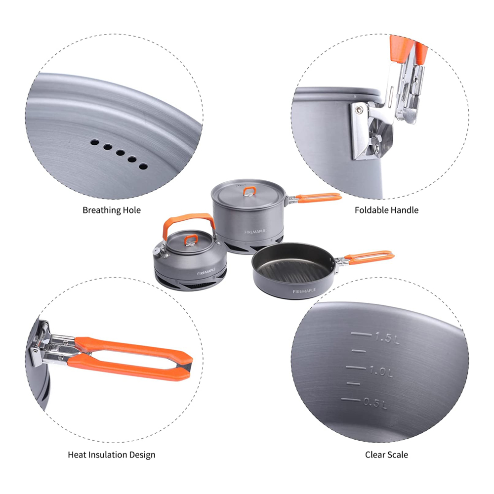Fire Maple-Camping Panelas, Ut - Camping Cooking Utensil Set avaliação e preço