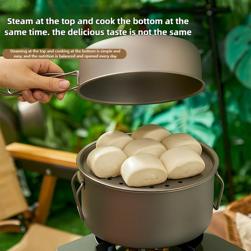 Conjunto de panela de titânio  - Camping Cooking Mesh avaliação e preço