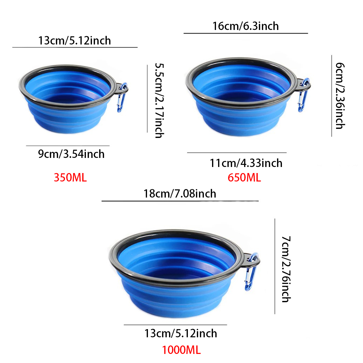 Tigela Dobrável de Silicone pa - Camping Cooking Meals avaliação e preço